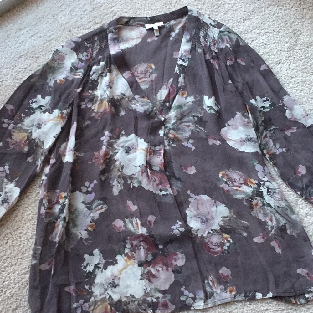 Joie sheer floral top, size small